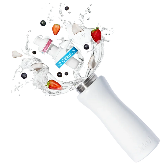 22oz. White Stainless Steel Bottle & Comfort-Grip Lid