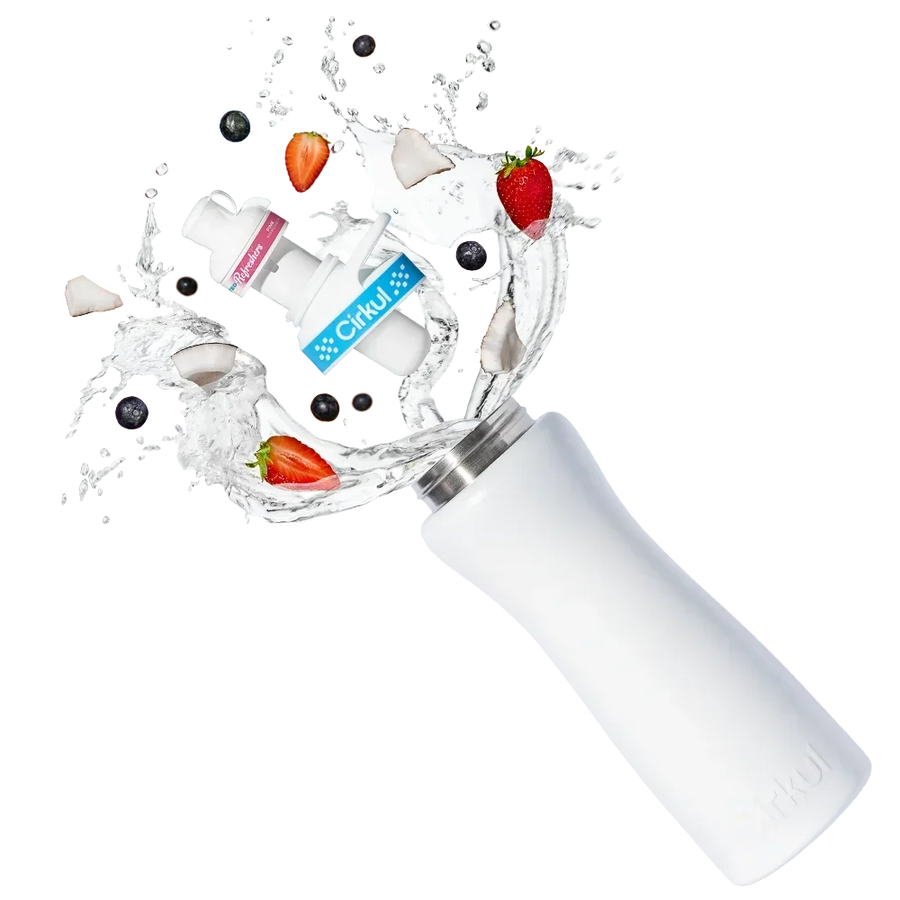 22oz. White Stainless Steel Bottle & Comfort-Grip Lid