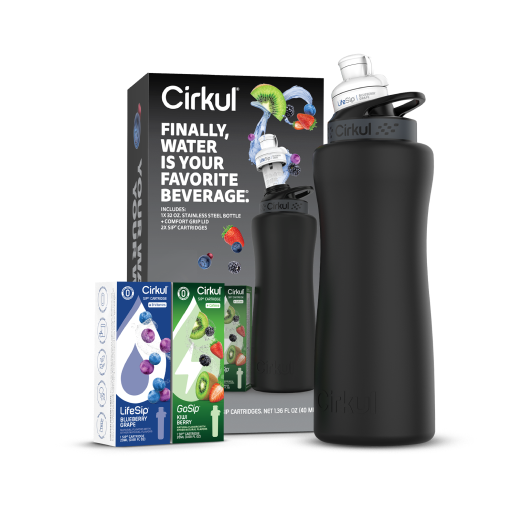 32oz. Matte Black Stainless Steel Bottle Starter Kit E2